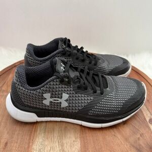 Under Armour Charged Lightning Womens 6.5 Running Shoes Black Gray 1285494-001